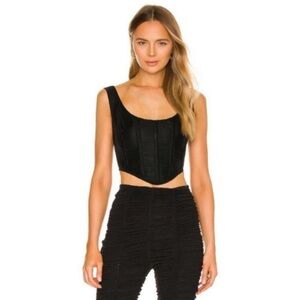 NEW By. Dyln Black Corset Bustier Top Boned Bodice Size Small